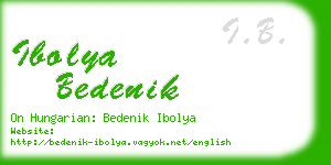 ibolya bedenik business card